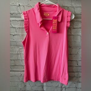 NWT Lilly Pulitzer Luxletic Frida Sleeveless Ruffle Top.